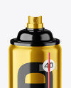 Opened Metallic Spray Bottle Mockup