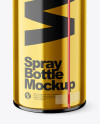 Opened Metallic Spray Bottle Mockup