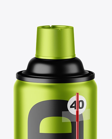 Matte Metallic Spray Bottle Mockup