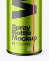 Opened Matte Metallic Spray Bottle Mockup