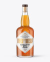 Whiskey Bottle with Wooden Cap Mockup