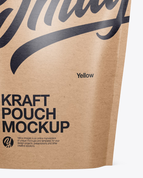 Kraft Stand Up Pouch Mockup - Front View