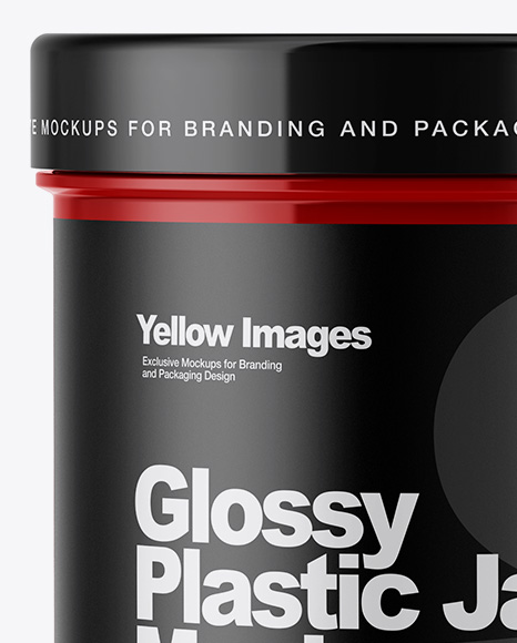 Glossy Jar Mockup - Front View