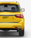 Full-Size Luxury SUV Mockup - Back View