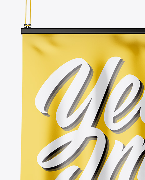 Glossy Banner Mockup - Front View