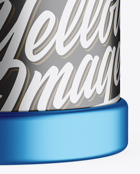 Matte Metallic Jar Mockup - Front View