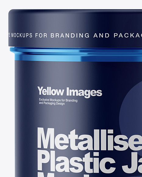 Metallic Jar Mockup - Front View