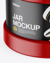 Matte Jar Mockup - Front View (High-Angle Shot)