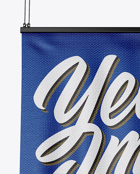 Textured Banner Mockup - Front View