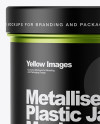 Matte Metallic Jar Mockup - Front View