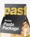 Spighe Pasta with Paper Label Mockup - Half Side View