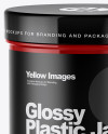 Glossy Jar Mockup - Front View (High-Angle Shot)