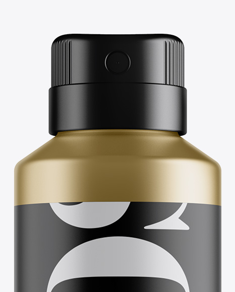 Metallic Spray Bottle Mockup - Front View