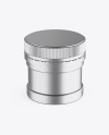 Matte Metallic Jar Mockup - Front View (High-Angle Shot)