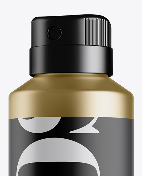 Metallic Spray Bottle Mockup - Half Side View