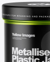 Matte Metallic Jar Mockup - Front View (High-Angle Shot)