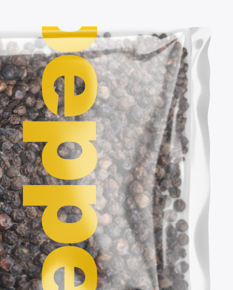 Black Pepper Package Mockup - Top View