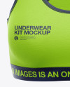 Women`s Underwear Kit Mockup - Front View