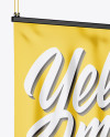 Glossy Banner Mockup - Half Side View