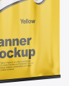 Glossy Banner Mockup - Half Side View