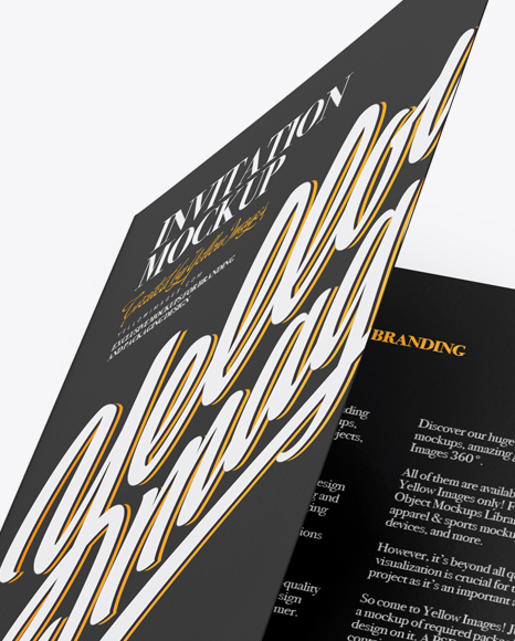 A5 Invitation Brochure Mockup