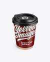 Matte Paper Coffee Cup Mockup - Front View (High-Angle Shot)