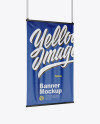 Textured Banner Mockup - Half Side View