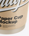Kraft Coffee Cup Mockup - Front View (High-Angle Shot)