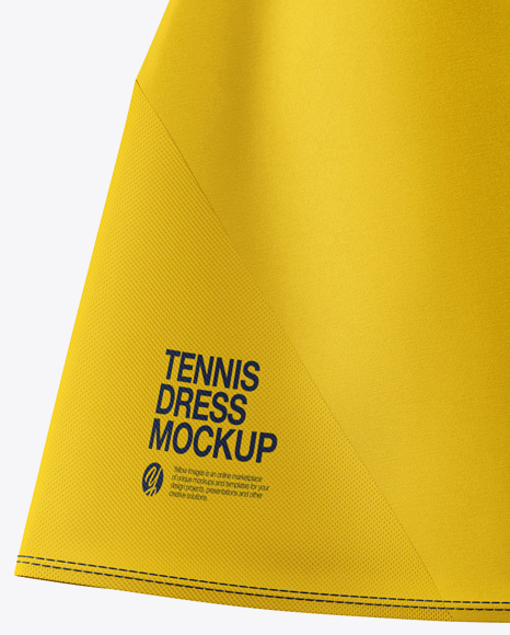 Women’s Tennis Dress Mockup - Back Half Side View