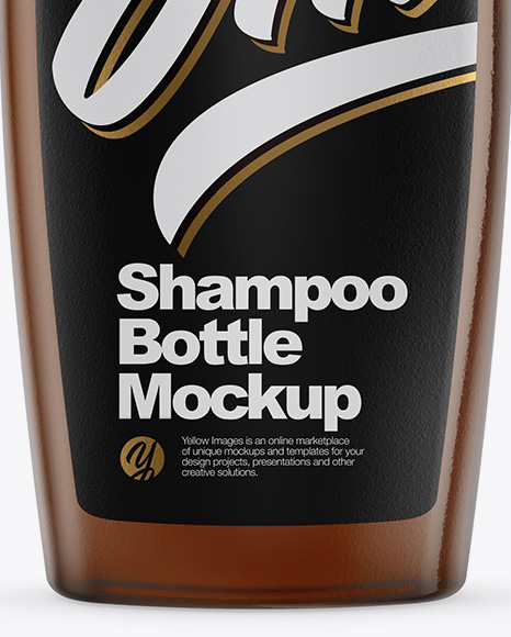 Amber Shampoo Bottle Mockup