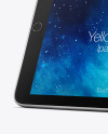 Horizontal iPad Mockup - Half Side View