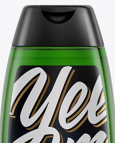 Green Shampoo Bottle Mockup