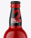 Glossy Ceramic Beer Bottle Mockup