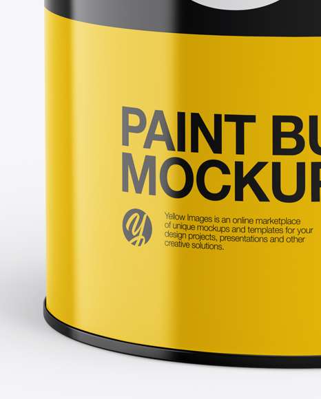 5L Glossy Paint Bucket Mockup