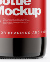 Amber Glass Bottle With Dark Beer Mockup Amber Glass Bottle With Dark Beer Mockup