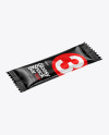 Glossy Snack Bar Mockup - Half Side View (High-Angle Shot)