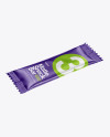 Matte Snack Bar Mockup - Half Side View (High-Angle Shot)