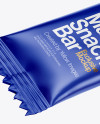 Matte Snack Bar Mockup - Half Side View (High-Angle Shot)