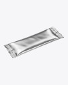 Metallic Snack Bar Mockup - Half Side View (High-Angle Shot)