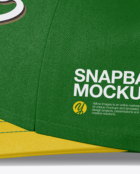 Snapback Cap Mockup - Side View