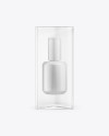 Nail Polish Bottle in Transparent Box Mockup - Front View