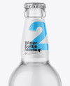 Clear Glass Bottle With Water Mockup