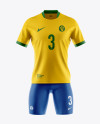 Men’s Full Soccer Kit Mockup - Front View