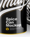 Two Glossy Spice Cans Mockup