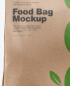 Kraft Food Bag Mockup - Front View