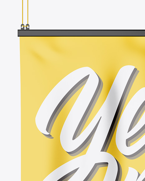 Glossy Banner Mockup - Front View