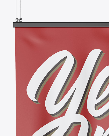 Matte Banner Mockup - Front View