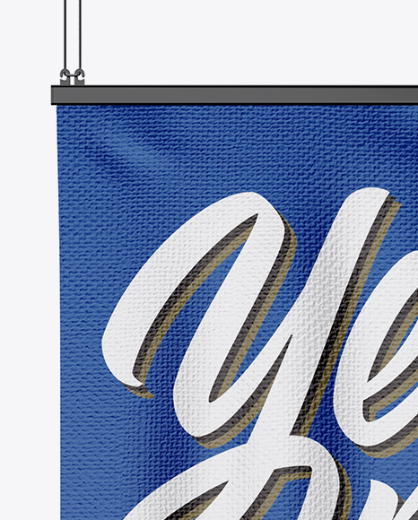 Textured Banner Mockup - Front View