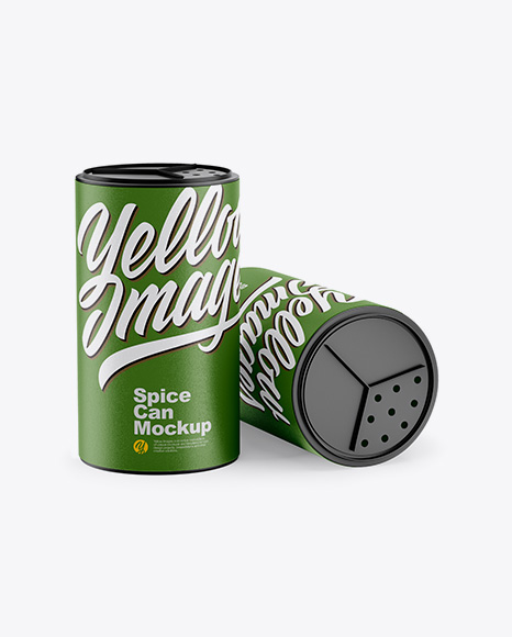 Two Textured Spice Cans Mockup - Shaker mockup