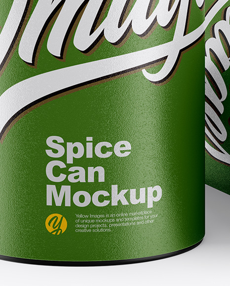 Two Textured Spice Cans Mockup